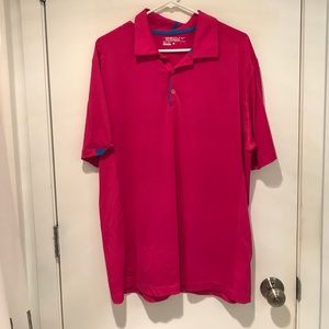 Pink Nike Dri-Fit golf shirt
